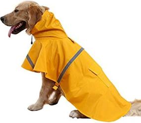 img 4 attached to 🐶 NACOCO Large Dog Raincoat: Adjustable, Waterproof, Lightweight Jacket with Reflective Strips