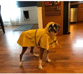 img 2 attached to 🐶 NACOCO Large Dog Raincoat: Adjustable, Waterproof, Lightweight Jacket with Reflective Strips