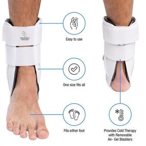 img 1 attached to 🦶 Optimal Stability Gel Ankle Support Brace with Air and Cold Therapy for Sprains and Inflammation