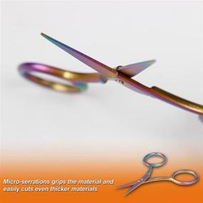 img 2 attached to ✂️ Hisuper Crafting Scissors: Small Embroidery Scissors for DIY Projects & Artwork – Straight Sharp Shears with Leather Cover