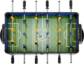 img 3 attached to 🎮 Hathaway BG1028T Sidekick Portable Foosball Table for Tabletops, 38", Blue/Green/Yellow