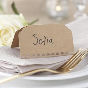 img 3 attached to 🎩 Ginger Ray - Brown Kraft Wedding Place Cards