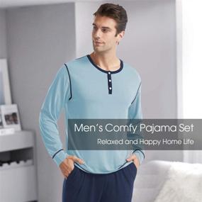 img 3 attached to 🎋 BAMBOO COOL Pajama: Lightweight Men's Sleepwear for Comfortable Lounge & Rest