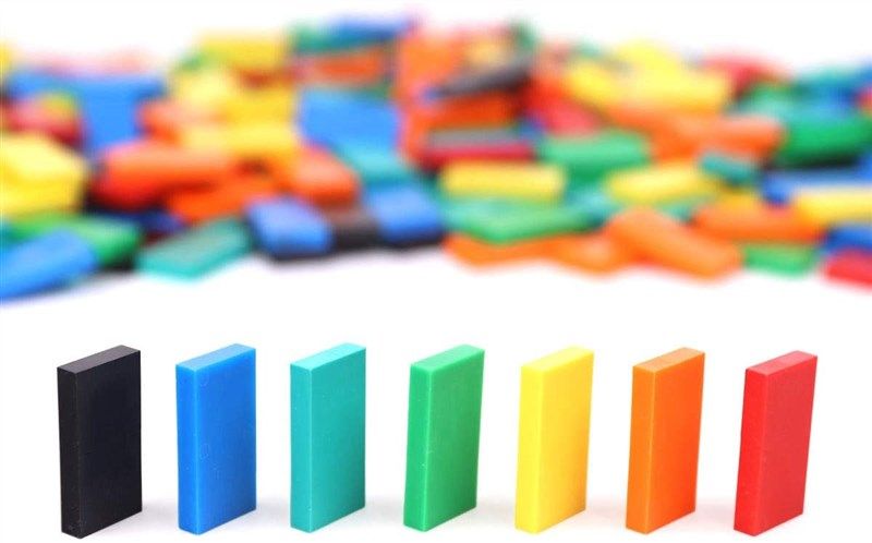 bulk dominoes plastic 100pcs building 로고