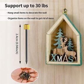 img 3 attached to 🔩 Ferraycle Nails: Heavy Duty Picture Hangers with Brass Heads, 0.05 Inch Thick, Set of 50 Pieces, Supports 5-30 lbs - Perfect Hanging Solution for Steel and Brass Picture Frames