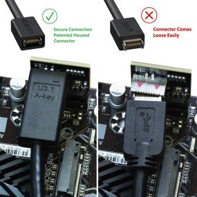 img 3 attached to 🔌 LINKUP - Внутренний удлинительный кабель с разъемом 10см USB 3.1 10G Gen 2 20-контактный A-Key Male