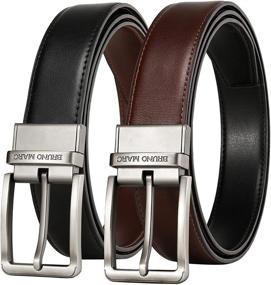 img 4 attached to Bruno Marc ABBL211M Leather Reversible Men's Accessories