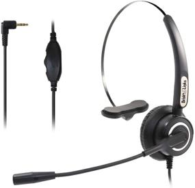 img 4 attached to Durable Corded Headset for Cordless Phones: Brisk Links 2.5mm Hands-Free Headset with Volume Control