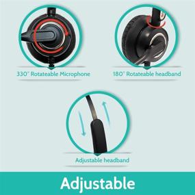 img 1 attached to Durable Corded Headset for Cordless Phones: Brisk Links 2.5mm Hands-Free Headset with Volume Control