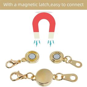 img 2 attached to 💎 Enhance Your Jewelry Making with 12 Pieces Locking Magnetic Clasps - Gold and Silver options!