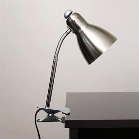 img 1 attached to 💡 Simple Designs Home LD2016-BSN - Adjustable Clip Desk Lamp in Brushed Nickel