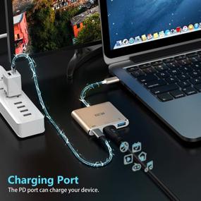 img 1 attached to 🔌 ICZI USB C Hub to HDMI 4K Adapter: Enhanced Connectivity for MacBook Pro, Mac Air, Surface, ChromeBook, and More