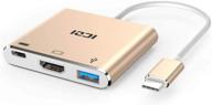 🔌 iczi usb c hub to hdmi 4k adapter: enhanced connectivity for macbook pro, mac air, surface, chromebook, and more logo