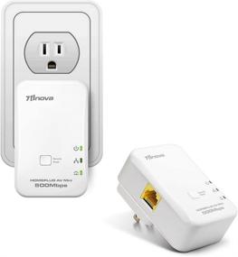 img 4 attached to 🔌 7inova AV500 Powerline Ethernet Adapter Kit: Expand Your Wired Network Effortlessly with Mini, Plug&Play Convenience and Power-Saving Features