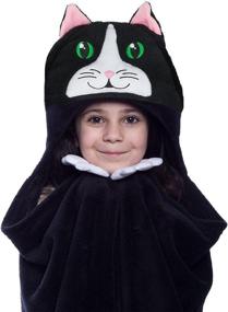 img 1 attached to 🐱 Kids Comfy Critters Stuffed Animal Blanket – Cat – Huggable Pillow and Blanket Ideal for Pretend Play, Travel, and Nap Time