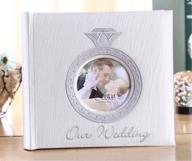 wedding photo album, memo & photo opening wedding anniversary memory book, marriage gifts for husband & wife, unique couple wedding presents for him & her, holds 4x6 photos logo