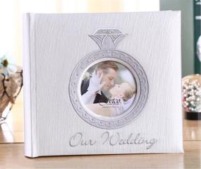 img 4 attached to Wedding Photo Album, Memo & Photo Opening Wedding Anniversary Memory Book, Marriage Gifts for Husband & Wife, Unique Couple Wedding Presents for Him & Her, Holds 4x6 Photos