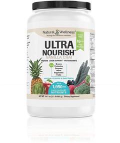 img 4 attached to 🌱 UltraNourish Vanilla Chai Vegetarian Superfood Shake by Natural Wellness - Complete Support for Liver, Heart, and Digestive Health - 34.7 oz Plant-Based Protein Powder - 30 Servings
