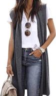 🧥 sleeveless cardigan x fuzzy: zxzy women's casual clothing - coats, jackets & vests logo