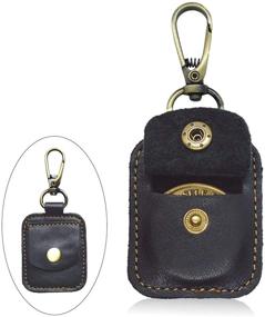 img 4 attached to Medallion Holder Leather Chain Black