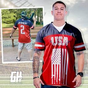 img 2 attached to 🔫 Show Your Support for the 2nd Amendment with the Greater Half Custom Football Jersey (Small-XXXXL)