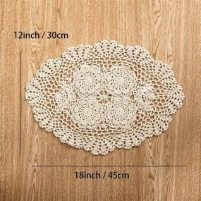 img 3 attached to 🧶 EIYYE Handmade Cotton Crochet Doilies & Placemats