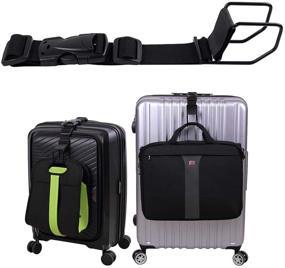 img 4 attached to 👜 Ремень для багажа с регулируемой длиной - черного цвета - большой размер