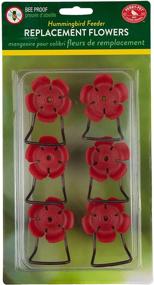 img 3 attached to 🌺 Perky-Pet 91RF Red Hollyhock Flower Ports &amp; Perches Replacement - 6 Pack