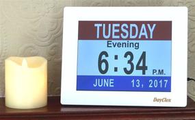 img 1 attached to 📅 DayClox Digital Calendar 5-Cycle Clock with Red, White & Blue or Black & White Section Display – Perfect for Memory Loss