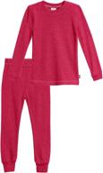 high-quality city threads girls thermal underwear set: soft and breathable cotton base layer, made in usa logo