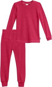img 4 attached to High-quality City Threads Girls Thermal Underwear Set: Soft and Breathable Cotton Base Layer, Made in USA