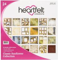 heartfelt creations sunflower double-sided paper pack - 12 designs (2 each) logo