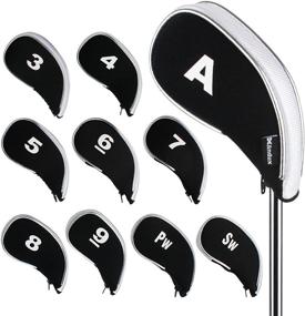 img 4 attached to Andux Golf Iron Head Covers with Zipper 10pcs/Set - Stylish Protection for Your Golf Irons