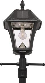 img 3 attached to 🌞 Gama Sonic Baytown II Bulb Solar Lamp Post - Black (105BSG01) | GS Light Bulb & EZ-Anchor Base Included!