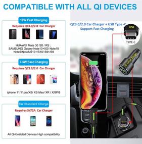 img 2 attached to Auto-Clamping Wireless Car Charger Mount | Fast Qi Charging Car Phone Holder | Dash Air Vent Compatible with iPhone 12/11/Pro/Max/X/8, Samsung S10/S10+/S9/S9+/Note | 10W/7.5W