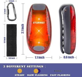 img 2 attached to STURME LED Safety Light Clip On Reflective Light with 3 Lighting Modes - Flashing Warning Strobe Lights for Night Walking, Cycling, Joggers, and Pets - Small Reflective Set for Enhanced Visibility