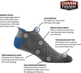 img 2 attached to 🧦 Darn Tough Style 1054: Men's No Show Tab Ultra-Lightweight Cushion Run Sock - Unmatched Comfort and Durability!