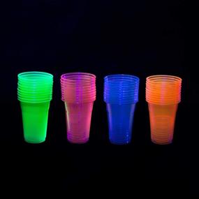 img 2 attached to 🍹 40-Count Assorted Neon Soft Plastic Party Cups/Tumblers - Party Essentials, 12-Ounce