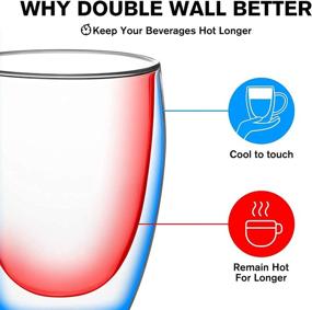 img 2 attached to Optimized Double-Walled Cappuccino Glasses with Handles