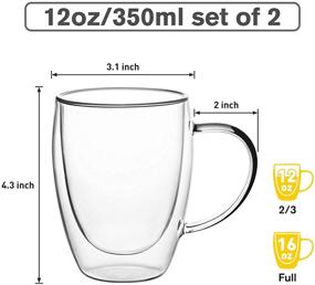 img 3 attached to Optimized Double-Walled Cappuccino Glasses with Handles