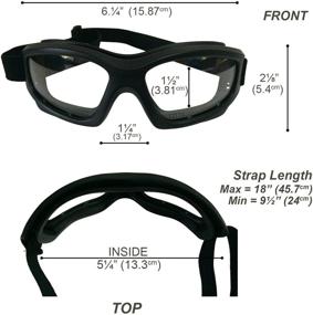 img 3 attached to 🏍️ Clear Motorcycle Riding Goggles: Heavy-Duty No Foam Design for Optimal Vision & Protection. Hard Case, Microfiber Cloth & Pouch Included