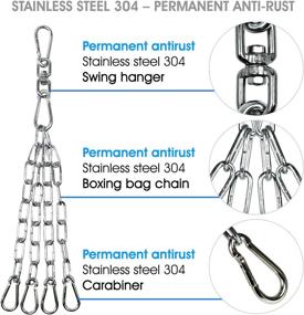 img 2 attached to 🥊 Rustproof Stainless Steel Punching Bag Hanger/Swing Hanger by Yes4All: Heavy-Duty & Durable