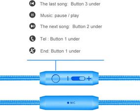 img 2 attached to 🎧 Top-rated BestGot Children Kids Headphones: Volume Control, Built-in Mic, Foldable Design, Wired Blue