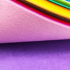 img 3 attached to 🎨 Flic-Flac Assorted Color Felt Fabric Sheets Patchwork Sewing DIY Craft - 44PCS 8 x 12 inches (20 x 30cm) 1mm Thick