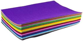 img 1 attached to 🎨 Flic-Flac Assorted Color Felt Fabric Sheets Patchwork Sewing DIY Craft - 44PCS 8 x 12 inches (20 x 30cm) 1mm Thick