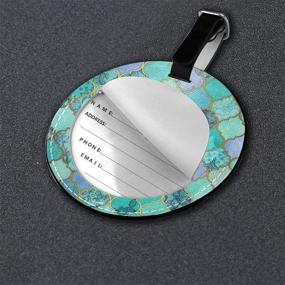 img 2 attached to Cool Jade Luggage Tags Suitcase 2 Pack Pu Leather Privacy Cover For Travel Bag