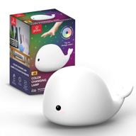 🐋 globe electric beautifully designed multicolor changing rechargeable silicone night light for baby and kids rooms (wally the whale) logo