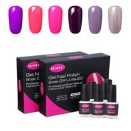 clavuz 6pcs gel polish uv led soak off nail varnish lacquer manicure pedicure sets for beauty salon nail arts kits logo