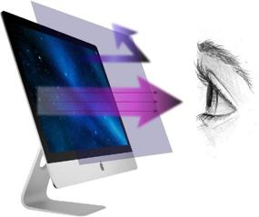 img 4 attached to 👀 Blue Light Blocking Screen Protector for 21.5 inch Apple iMac (Not for 27" iMac) - 2 Pack, Reduce Eye Strain and Improve Sleep