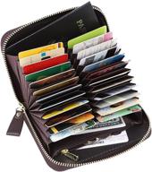 👜 compact accordion style women's handbags & wallets with genuine leather blocking logo